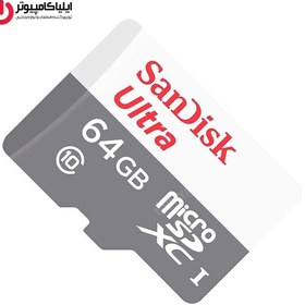 تصویر کارت حافظه‌ MicroSDHC سن دیسک مدل Ultra ظرفیت 64 گیگابایت SanDisk Ultra UHS-I Class 10 100MBps MicroSDHC - 64GB