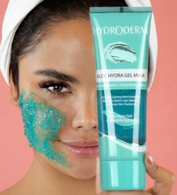 تصویر ماسک صورت ژلی آبرسان هیدرودرم حاوی آلوئه ورا و کالاندولا 100 میل Hydroderm Mask Gel Aloevera Hydra Intense Hydration 100ml