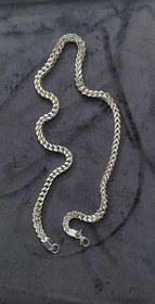 تصویر زنجیر مردانه سه بعدی استیل رنگ ثابت 