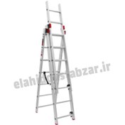 تصویر نردبان 6 متری 3 تکه 21 پله اکسلنت 