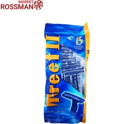 تصویر خودتراش یک بار مصرف تریت Treet مدل 2 تیغه حجم 5 عددی 
