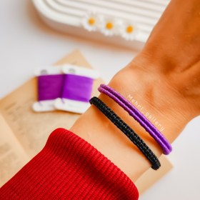 تصویر دستبند بافت مربعی 