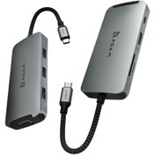 تصویر هاب Adam Elements مدل CASA Hub A08 USB-C 8 in 1 Multi Function Hub - Gray, گارانتی ۱۲ ماهه شرکت نقش 