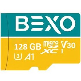 تصویر کارت حافظه ۱۲۸ گیگابایتی Bexo C10 U3 Memory 128 GB Bexo C10 U3 100 MB/S 667X