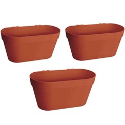 تصویر گلدان دیواری مستطیلی آویز دار بسته ۳ عددی 