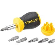 تصویر ابزار نگهدارنده سرپیچگوشتی مشتی استنلی مدل 0-66-357 Ratcheting Multi-Bit Stubby Screwdriver
