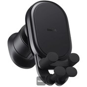 تصویر پایه نگهدارنده و شارژر بی سیم باسئوس مدل Stable Gravitational توان ۱۵ وات 