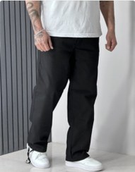 تصویر نام محصول : شلوار بگ کتان نیل رنگ مشکی 