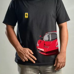 تصویر تیشرت طرح ماشین فراری Ferrari Tshirt C08 