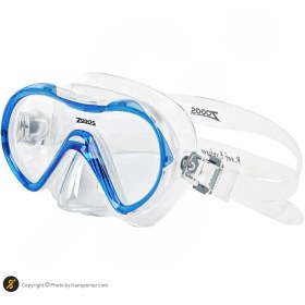 تصویر ماسک و اسنورکل شنا بچه گانه زاگز HMK 465283 | آبی/سفید 