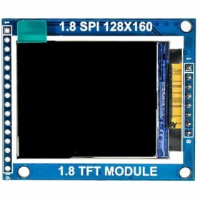 تصویر ماژول نمایشگر رنگی 1.8 اینچ TFT LCD دارای ارتباط SPI و درایور ST7735R 