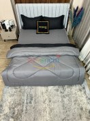 تصویر روتختی یک و نیم نفره هتلی مشکی ذغالی کد H736 ارزانچی 