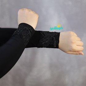 تصویر ساق دست ریون کد ۳۶۵۷ با مچ تکه دوزی 