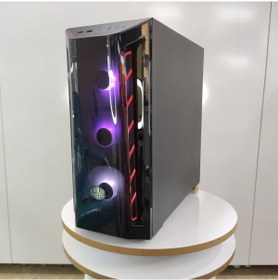 تصویر کیس اسمبل شده MB520 cooler master با پردازنده i5 11400F و گرافیک 1660 color ful battle ax 