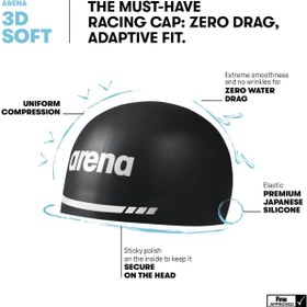 تصویر کلاه شنا آرنا مدل 3D Soft 