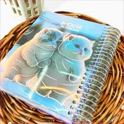 تصویر دفترچه یادداشت ۲۰۰ برگ طلاکوب جلد سخت سیمی طرح مدیر 