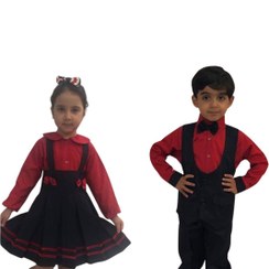 تصویر لباس فرم پیش دبستانی سورمه ای، کد 524 