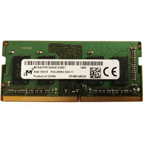 تصویر رم لپ تاپ DDR4 تک کاناله 2666 مگاهرتز CL19 میکرون مدل PC4 ظرفیت 4 گیگابایت 