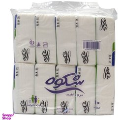 تصویر دستمال کاغذی شکوه ۲۰۰ برگ بسته ۱۰ عددی 