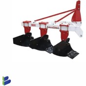 تصویر گاوآهن سه خيش آلمان شرقي 10/12 اينچ با چرخ صادراتي سوپر ( پایه کوتاه – دو میل ) 