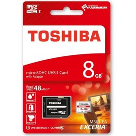 تصویر کارت حافظه رنگی TOSHIBA 8G کلاس 10 سرعت 48MB/s 