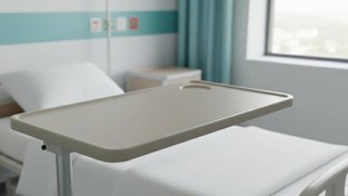 تصویر سینی میز غذای بیمار.رویه 