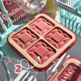 تصویر پلت رژگونه چهار رنگ 