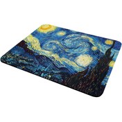 تصویر ماوس پد طرح نقاشی شب پر ستاره مدل MP1921 