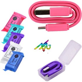 تصویر کابل شارژ پاور بانکی شکلاتی فراری تایپ سی 