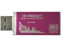 تصویر رم ریدر برند XP-product مدل XP-735N رنگ صورتی 