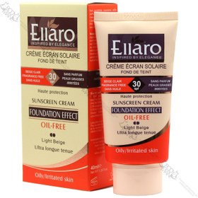 تصویر کرم ضد آفتاب رنگی الارو با SPF30 مناسب انواع پوست Ellaro SunScreen Cream Oil free SPF 30