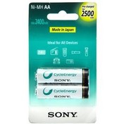 تصویر باتری قابل شارژ قلمی سونی مدل NH-AA-B2GN بسته ۲ عددی Sony NH-AA-B2GN Rechargeable AA Battery - Pack of 2