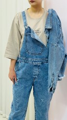 تصویر سرهمی جین مام استایل زنانه سایز بزرگ 