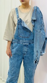 تصویر سرهمی جین مام استایل زنانه سایز بزرگ 