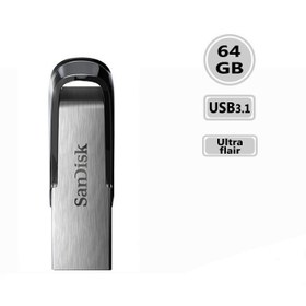تصویر فلش مموری سن دیسک Ultra Flair _ CZ73 | ظرفیت 64 گیگابایت ا SanDisk Ultra Flair CZ73 Flash Memory 64GB SanDisk Ultra Flair CZ73 Flash Memory 64GB