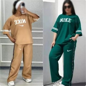 تصویر بلوز و شلوار nike اسپورت (فری 36 تا 44) تیشرت و شلوار زنانه دخترانه - بلوز شلوار زنانه - لباس ورزشی اسپورت باشگاهی 