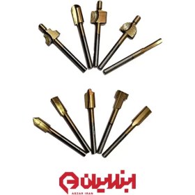 تصویر مجموعه 10 عددی تیغ اور فرز مینیاتوری 