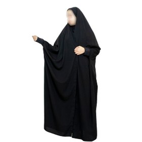 تصویر چادر مشکی دانشجویی کرپ تایتانیک - ۱ 