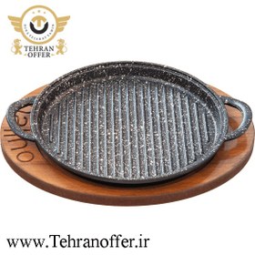 تصویر تابه گریل چدن نالینو مدل Padela (دربدار) cast iron grill pan padela model-with door