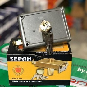 تصویر قفل حیاطی سپه کلید کامپیوتری برنجی 