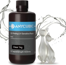 تصویر رزین رنگ شفاف 500 گرمی ANYCUBIC 3D Printer Resin - ارسال 20 روز کاری 