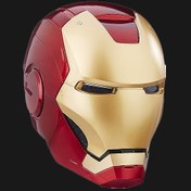 تصویر اکشن فیگور هلمت آیرومن ( پک کارتن کمی خوردگی دارد و جعبه باز شده) Marvel Legends Iron Man Electronic Helmet 