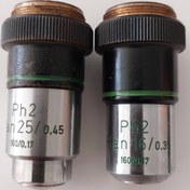 تصویر لنز های میکروسکپ فازکنتراست 16x & 25x Objective lenz phasekonterast 16x & 25x