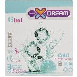 تصویر کاندوم 3عددی سرد خاردار شیاردار و خنک کننده Cold ایکس دریم X Dream Cold Condom 3pcs