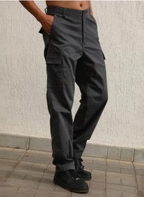 تصویر شلوار کتان مردانه ذغالی برند hubberholme Men Charcoal Trousers