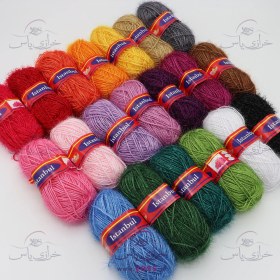 تصویر پک 20 رنگ کاموا سوزنی 100 گرمی (بسته 20 عددی) 