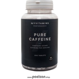 تصویر قرص کافئین خالص مای ویتامینز 200 عددی MYVITAMINS PURE CAFFEINE 200 TABLETS