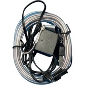 تصویر چراغ ال وایر لنزو تغذیه USB رنگ سفید و آبی 