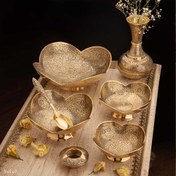 تصویر ست پذیرایی برنجی طلایی کد 315 