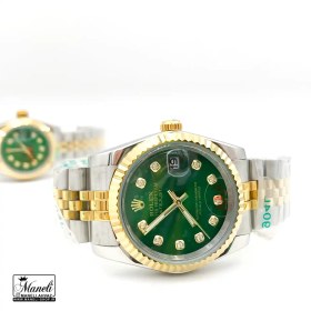 تصویر ساعت ست رولکس دیت جاست صفحه سبز Rolex-3685-S 